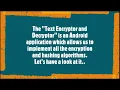Android Text Encryptor and Decryptor