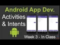 Week 3 Activities and Data Passing - Solving In Class Assignment 3