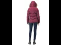 Nautica Women s Midweight Puffer Jacket with Faux Fur Trim Purple Tulip