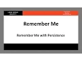 Spring Security - Remember Me with Persistence LSS