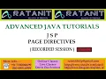 Advanced Java Tutorials JSP Page Directives by Mr Ratan class-04