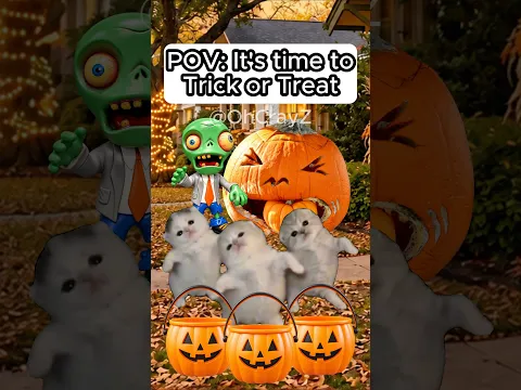 CAT MEMES 🐱 IT’S TIME TO TRICK OR TREAT #relatable #cat #funny #halloween #shorts