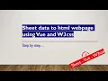 WEB APPS USING GOOLE SHEET APP SCRIPT W3CSS AND VUE JS
