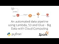 An automated data pipeline using Lambda S3 and Glue - Big Data with Cloud Computing