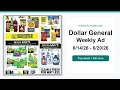 Dollar General Weekly Ad 26 - 26 Top Deals