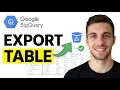 How to Export Table from Google BigQuery to Google Cloud Storage Simple Step
