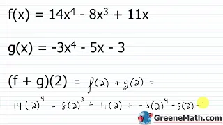 Algebra 2 Lesson Operations on Polynomial Functions