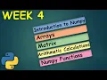 Week 4 Introduction to PYTHON for Beginners Learn Data Science MiTutorials