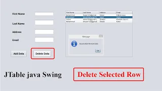 JTable in Java Swing Delete Selected Row From JTable Sohail Voice