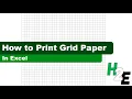 How to Print Graph Grid Paper in Excel