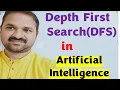 Depth First Search DFS with example Uninformed Search Artificial Intelligence