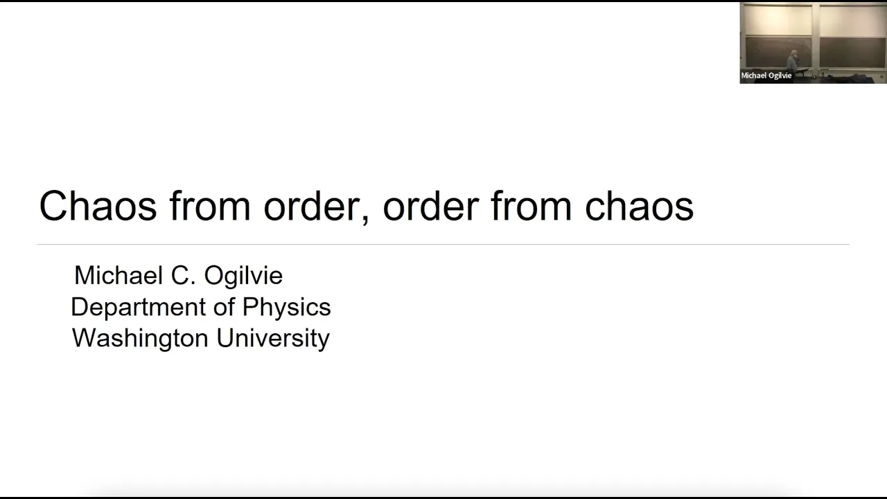 Chaos from order, order from chaos