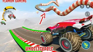 Download Monster truck mega ramp extreme racing impossible gt car stunt driving #monstertruck #monsterjam MP3