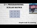C Program To Check For Scalar Matrix Hindi