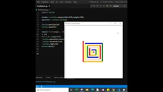 Draw a Spiraling Square using Python Turtle Graphics0