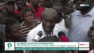 npp members mass at eoco over dennis miracles aboagye s arrest news feed