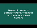NodeJS how to convert pdfkit object into buffer using nodejs