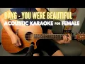 Download Lagu DAY6 - You Were Beautiful (acoustic karaoke for female) with Lyrics
