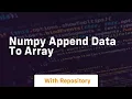 numpy append data to array