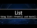 C List - Modifying a std list with an iterator with front and with end