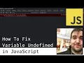 How to fix undefined variable error in JavaScript