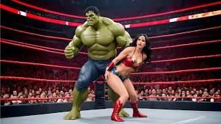 hulk vs wonder woman in wwes most unbelievable intergender match wwe 2k23