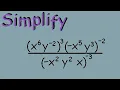 Simplify Expression with Integer Exponents - Example 2
