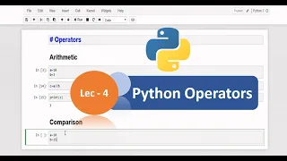 Python Tutorial - 4 Python Operators Python Tutorial for Beginners Python Training