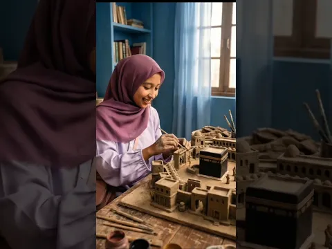 Make an elegant miniature Kaaba 😇🕋#shorts