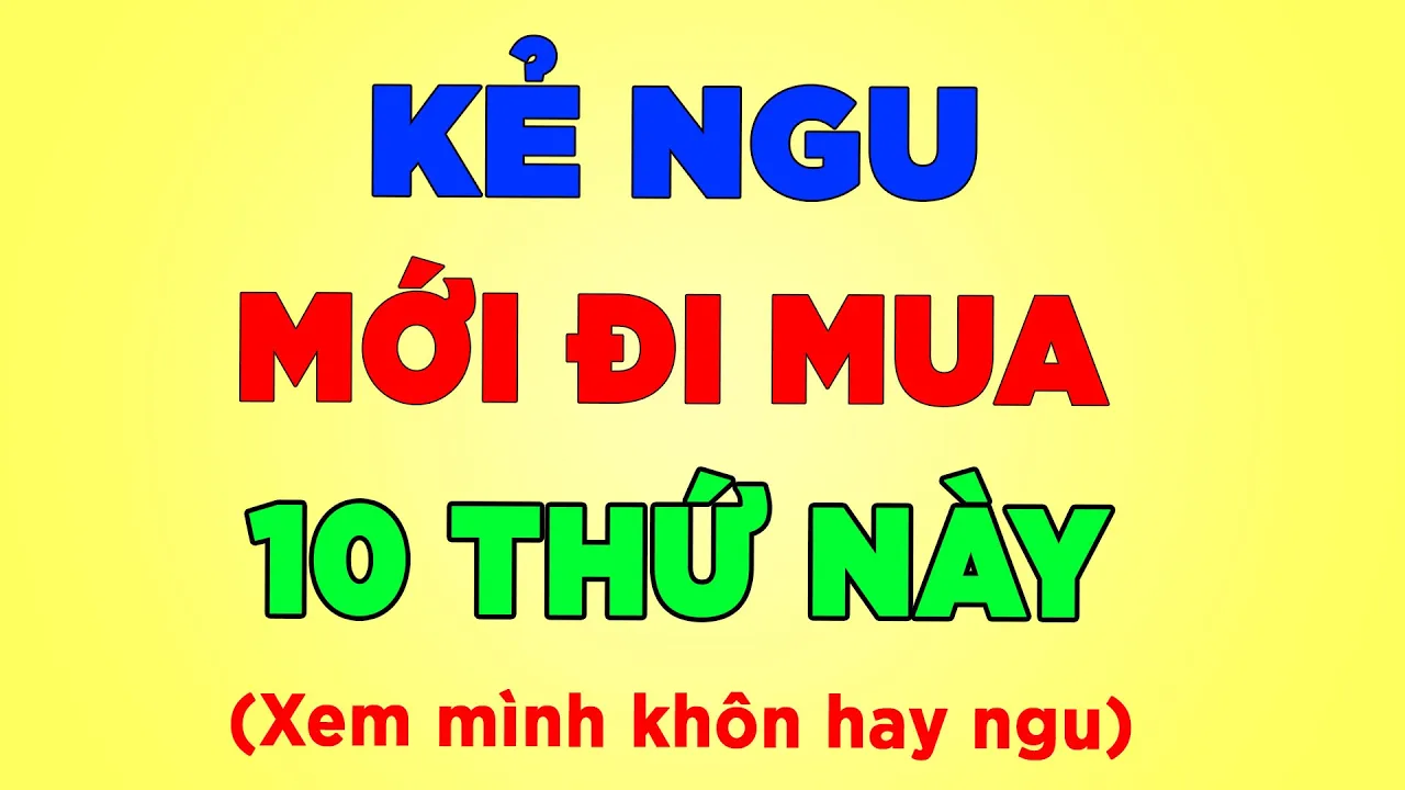 Outline Video Kỳ lạ: 10 Thứ NGƯỜI GIÀU Không Bao Giờ Mua còn NGƯỜI NGHÈO vay tiền CỐ MUA CHO BẰNG ĐƯỢC