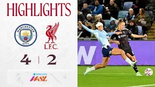 Highlights: Man City 4-2 Liverpool FC Women | Late goals send Reds to WSL defeat
