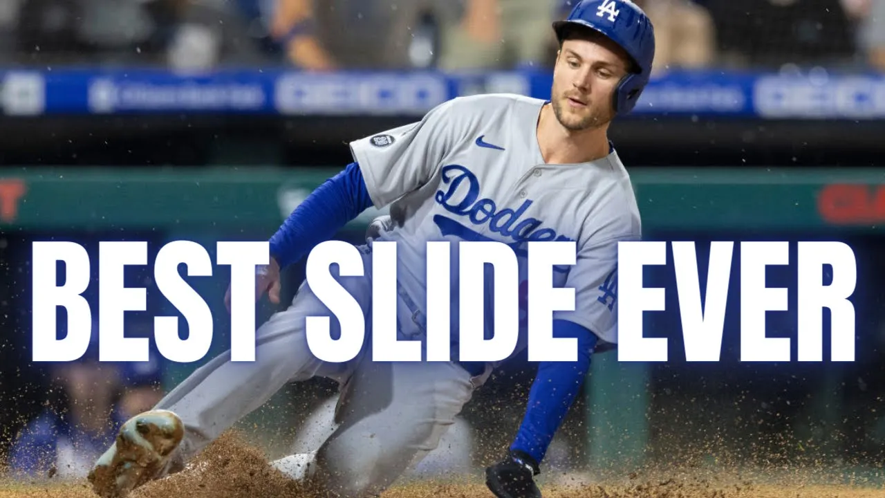 Smoothest slide of all-time?? Dodgers' Trea Turner pulls off the smooth slide while scoring!