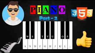 Making a Piano using HTML CSS JavaScript Part 2