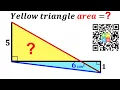 Can you find area of the Yellow shaded Triangle Right Triangles