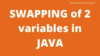 Java Program To Swap Two Numbers Java Tutorial In Hindi Excellence Technology