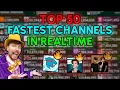 Lagu TOP 50 FASTEST CHANNELS ON YOUTUBE - MRBEAST, MASTERS OF PROPHECY, KIMPRO + MORE
