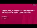 Data Roles Semantics and Metadata Inheritance Across Data Sources