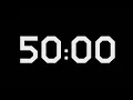 50 Minute Timer Countdown 3000 Second Black Screen with Alarm Sound