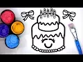 Coloring Happy Birt ay Coloring Pages with Painting Learn to Color with Paint