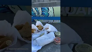 Fueling up at Roberto’s Taco Shop in Solana Beach, California. The BEST Mexican food on the beach!