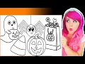 Coloring Cute Spooky Halloween Coloring Pages Pumpkin Ghost Spider Candy Corn Treats