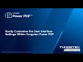 Change the UI settings in Power PDF
