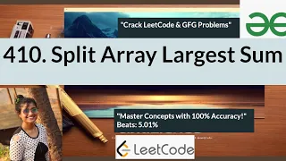 410 Split Array Largest Sum 5 minutes Easiest Solution Binary Search