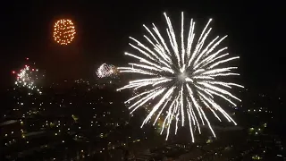 Drone Films Fireworks Real Close