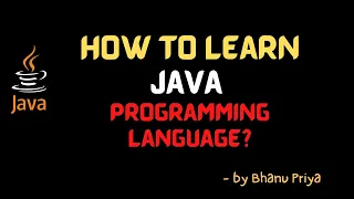 How to learn Java Programming Language Lec-2 Java Tutorial BhanuPriya