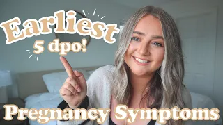 EARLIEST SIGNS OF PREGNANCY 5 DPO - 14 DPO HOW I KNEW I WAS PREGNANT BEFORE BFP Abby Lindquist