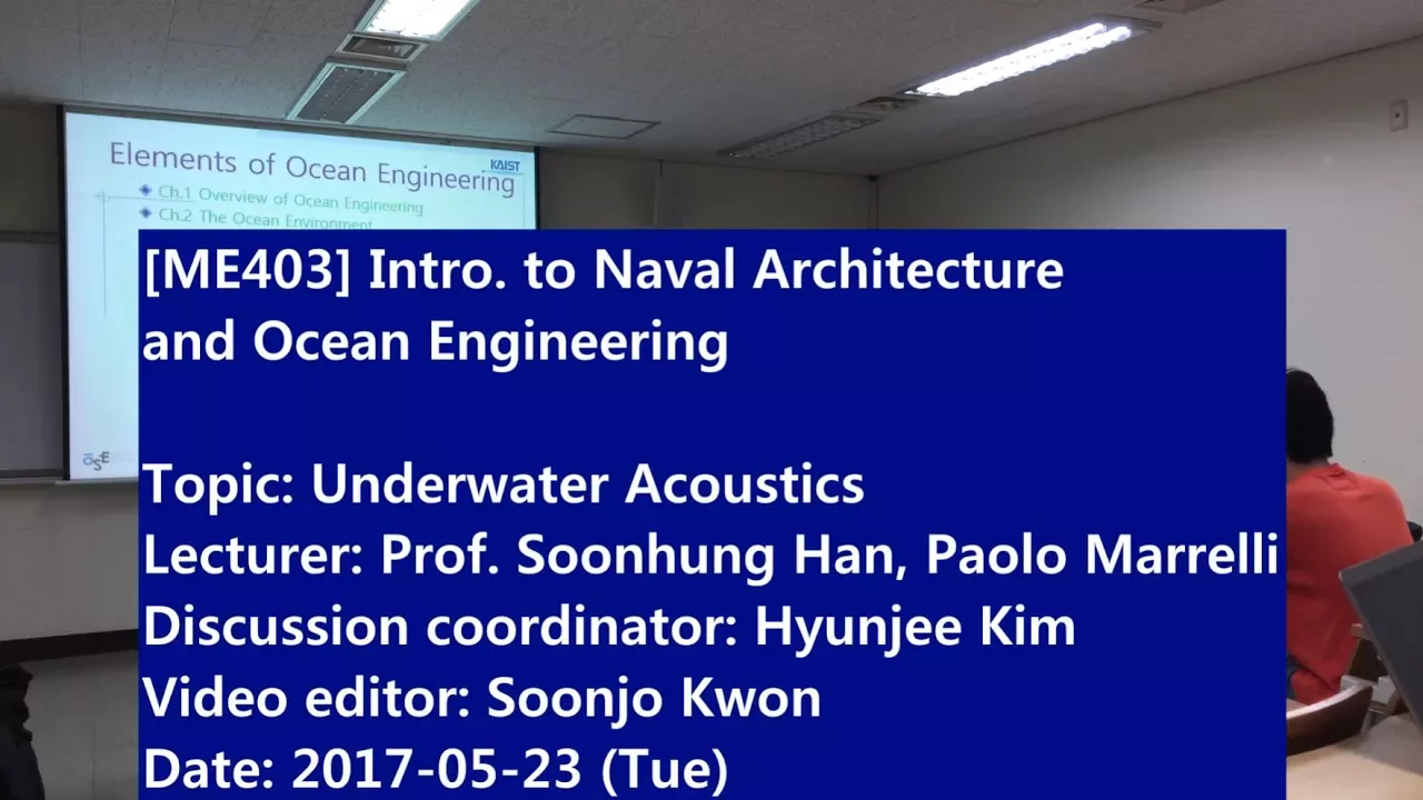 Introduction to Naval Architecture and Ocean Engineering : Underwater Acoustics