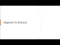 Python Lists Tutorial No 4 Append Vs Extend the List in Python