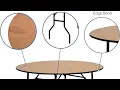Sturdy Stylish Flash Furniture 4-Foot Round Wood Folding Banquet Table - Must-Have
