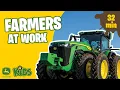 John Deere Kids | Real Tractors \u0026 Farmers at Work with Music \u0026 Song 👩🏽‍🌾 🚜 🎶